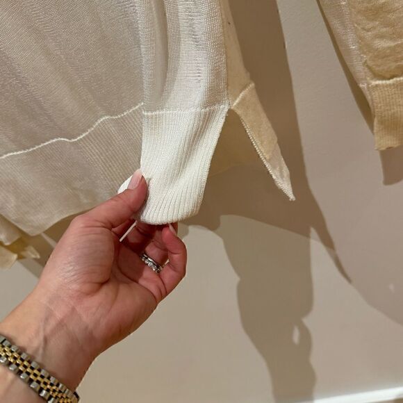 Rag and Bone Cream and White Sweater RN# 108879 Size SP - Picture 10 of 11